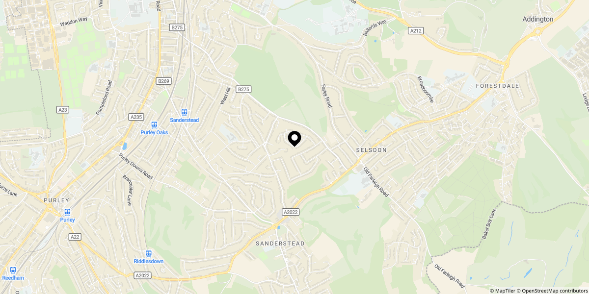 Approximate location of Langley Oaks Avenue, South Croydon, CR2 8DH